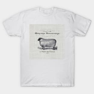 dark academia burlap french country farmhouse chic vintage sheep T-Shirt